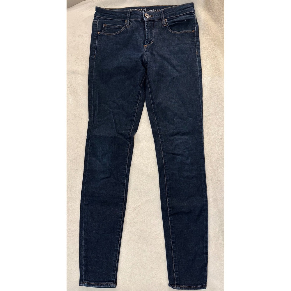 Articles of Society Womens 26 Dark Indigo Wash Skinny Jeans Denim Blue Pants